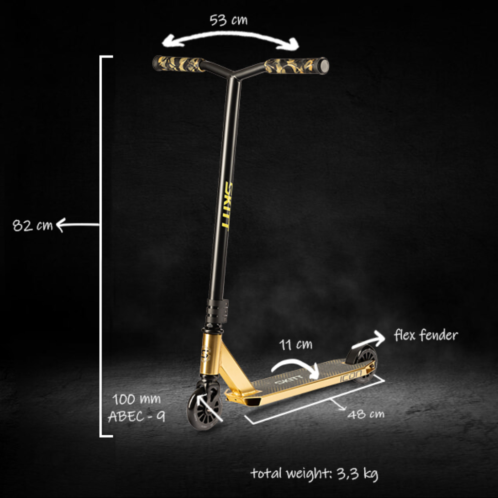 SKITT Freestyle koloběžka ICON Gold _parameters